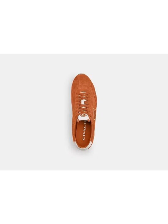 Coach Flat Sneakers Men\'s Size 10 Toffee Lace Up Low Top Rubber Outsole
